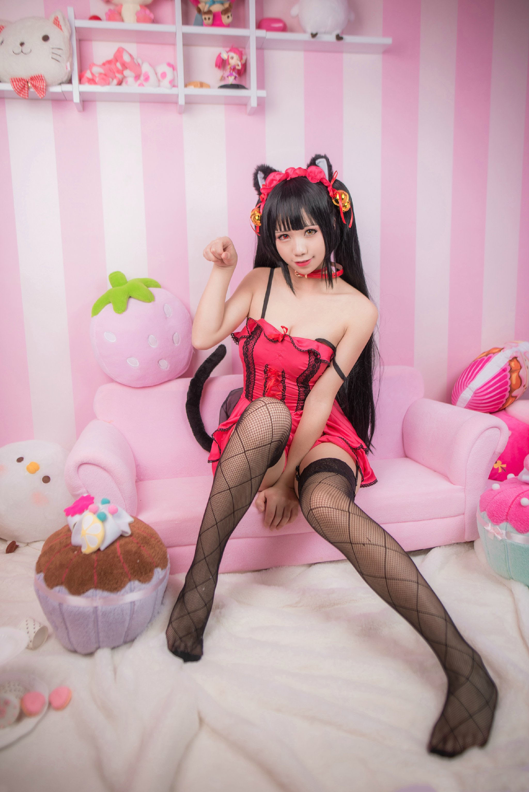 喵女郎 猫性少女 吊带袜黑丝(图2)