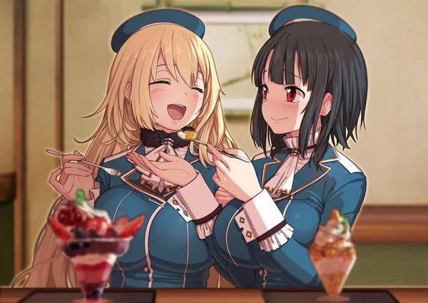动漫美少女百合图片-蕾丝图(图9)