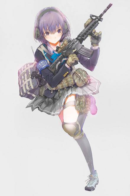 帅气枪械美少女美图六(图6)