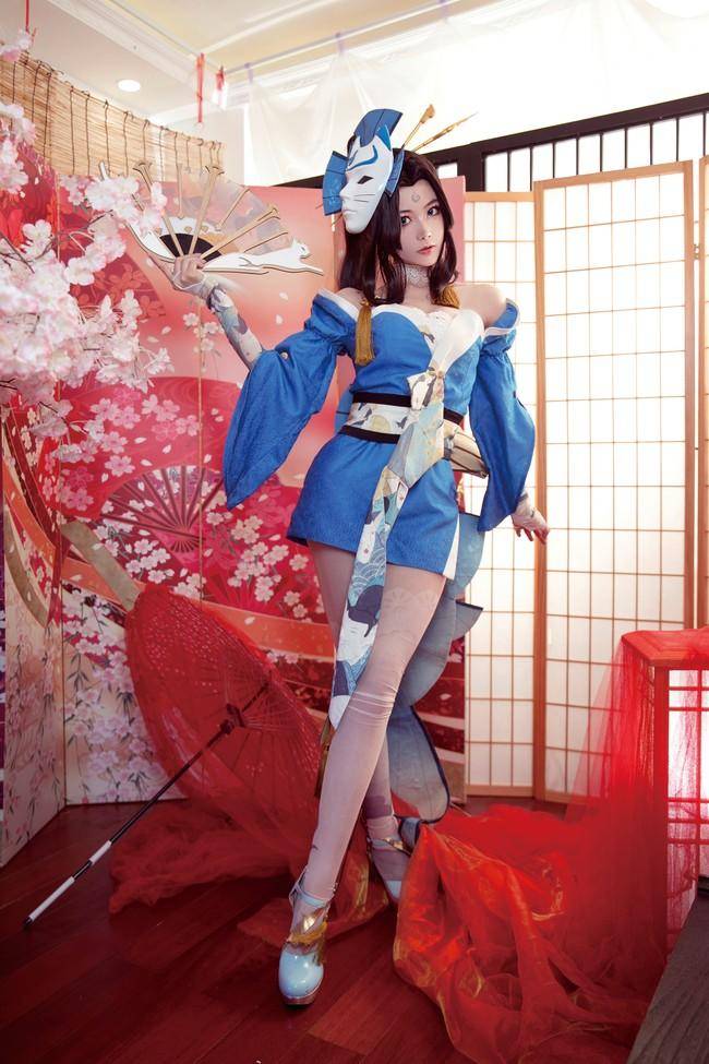 不知火舞cosplay Cn：繁花下栗(图3)