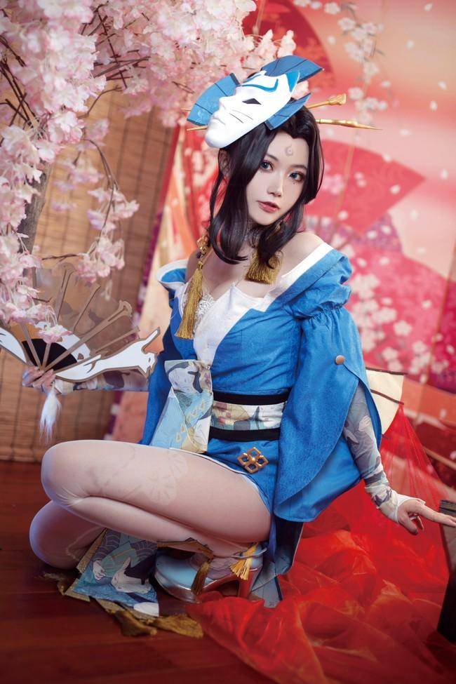 不知火舞cosplay Cn：繁花下栗(图2)