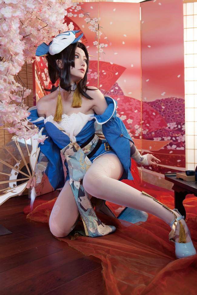 不知火舞cosplay Cn：繁花下栗(图9)