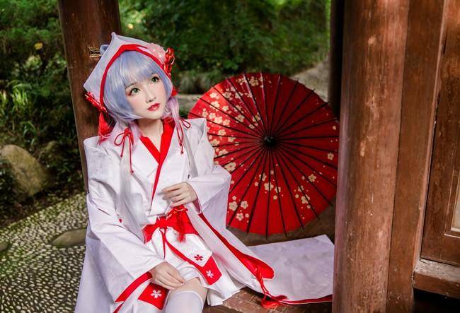 VOCALOID 洛天依cosplay Cn：白无垢(图3)
