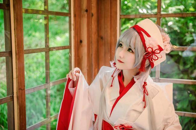 VOCALOID 洛天依cosplay Cn：白无垢(图4)
