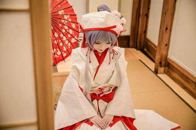 VOCALOID 洛天依cosplay Cn：白无垢(图7)
