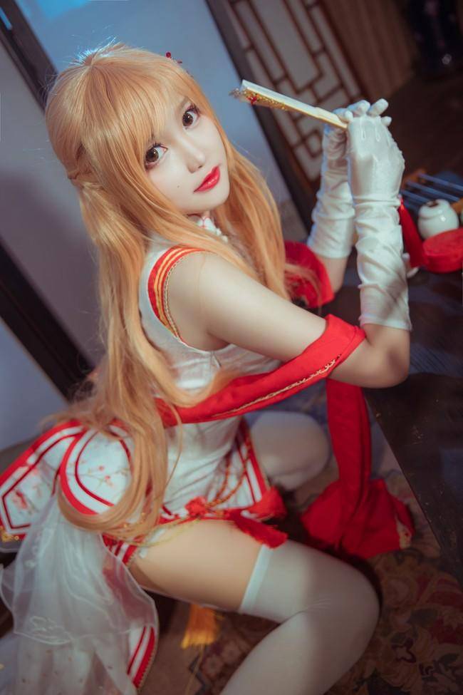 刀剑神域 亚丝娜cos过膝袜   Cn：元素(图1)