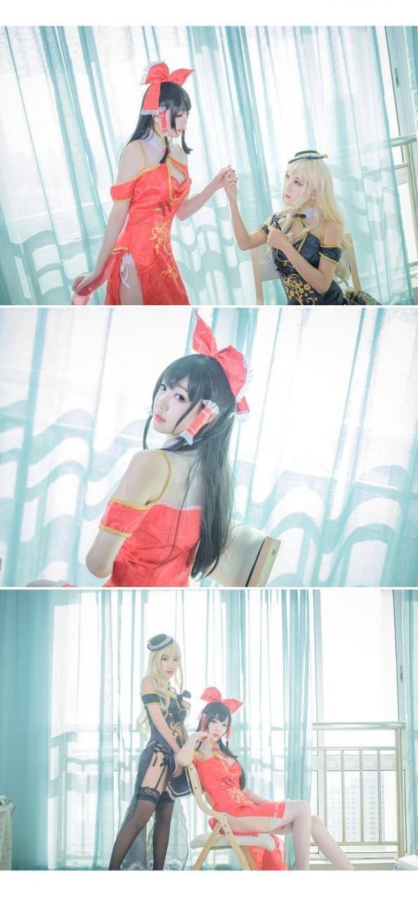 雾雨魔理沙 博丽灵梦cosplay(图3)