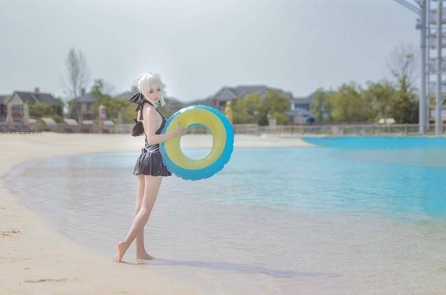 阿尔托莉雅alter泳装cos Cn：泡泡(图12)