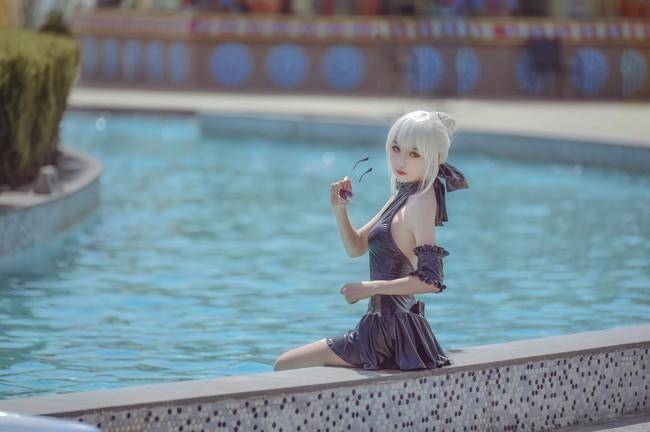 阿尔托莉雅alter泳装cos Cn：泡泡(图10)