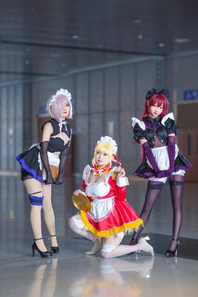 多人cos 斯卡哈 原作：FGO COS Cn：白夜 琴弦 夜露(图1)
