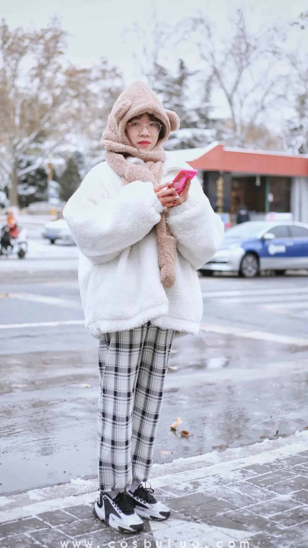 街拍|用暖暖的雪中街拍 陪你进入2021年(图2)
