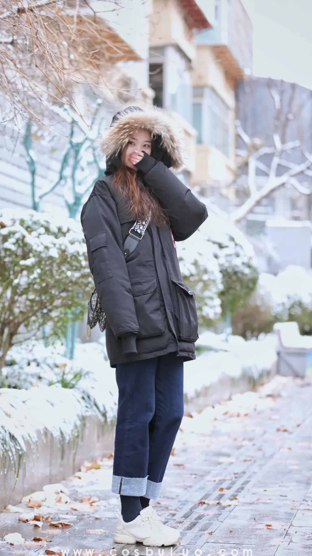 街拍|用暖暖的雪中街拍 陪你进入2021年(图6)