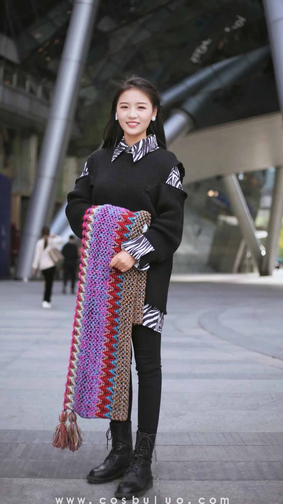 街拍|要降温了 拍一组暖暖的小姐姐 陪你度过冬天(图8)