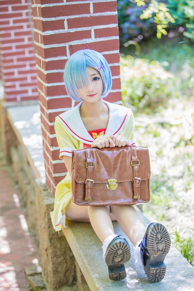 蕾姆 校服cosplay Cn：羽天Shine(图5)