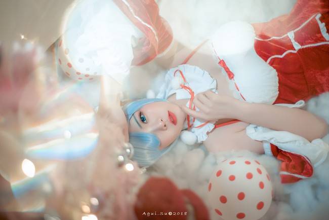 蕾姆 圣诞装cosplay Cn：板烧图图堡(图4)