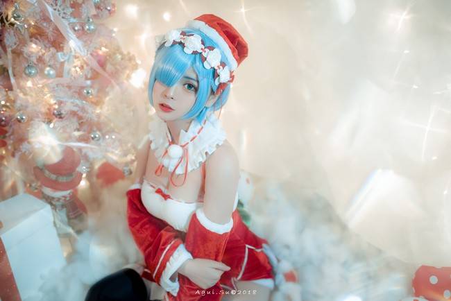 蕾姆 圣诞装cosplay Cn：板烧图图堡(图3)