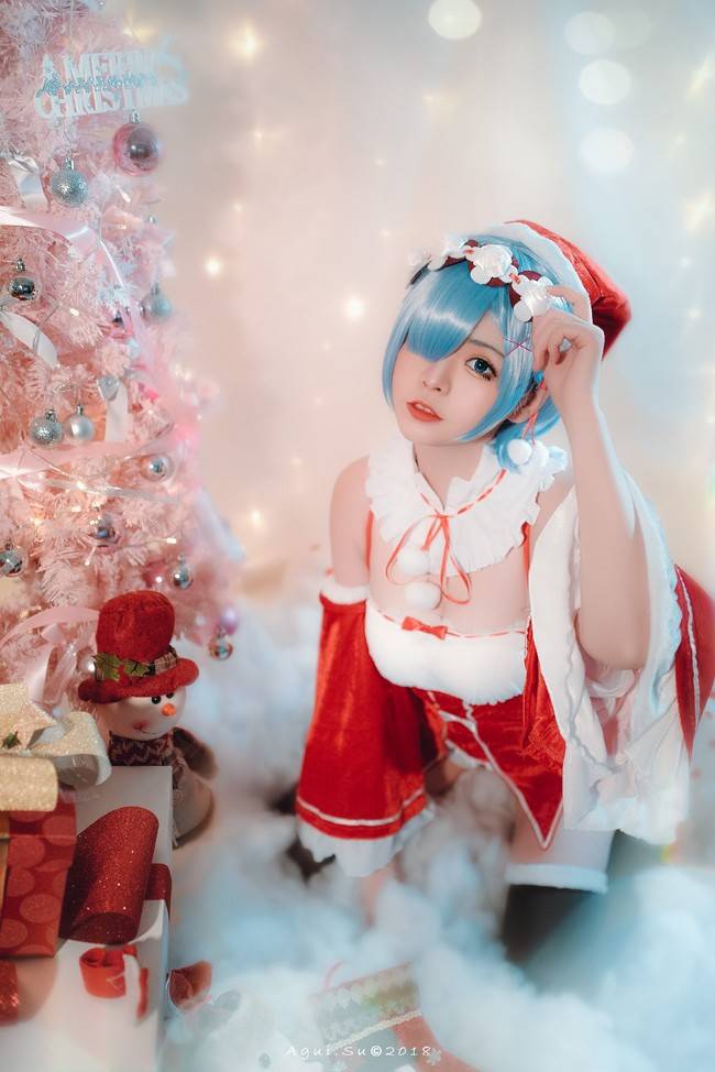 蕾姆 圣诞装cosplay Cn：板烧图图堡(图5)