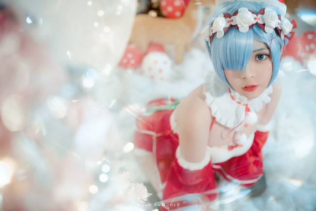 蕾姆 圣诞装cosplay Cn：板烧图图堡(图8)