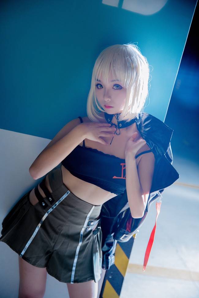 FateGrand Order 黑呆cosplay Cn：啾咕啾_蓝缡(图1)