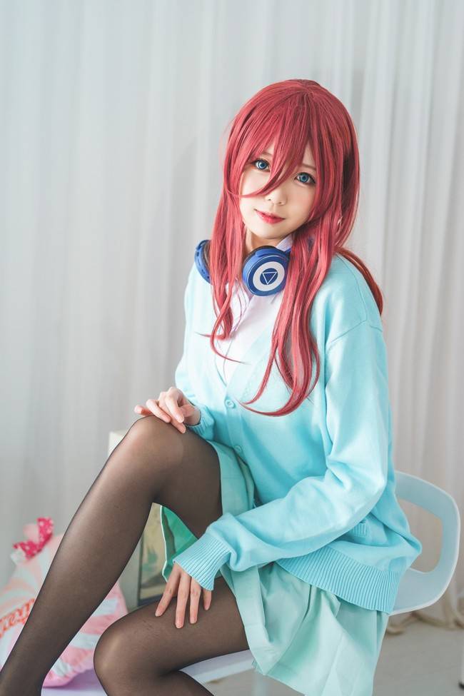 五等分的花嫁 中野三玖cosplay Cn：炸酱沐沐(图6)