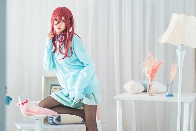 五等分的花嫁 中野三玖cosplay Cn：炸酱沐沐(图4)