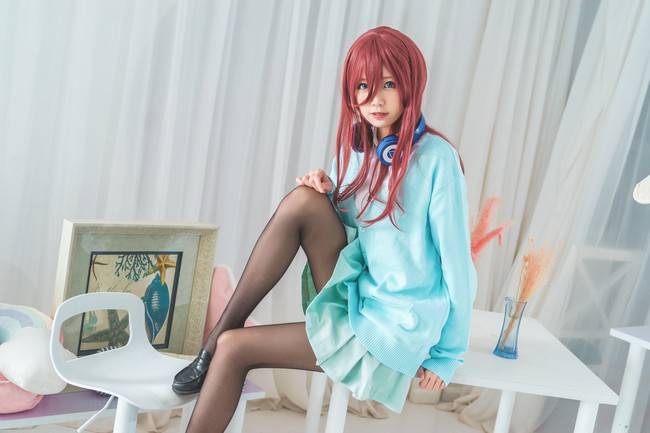 五等分的花嫁 中野三玖cosplay Cn：炸酱沐沐(图9)