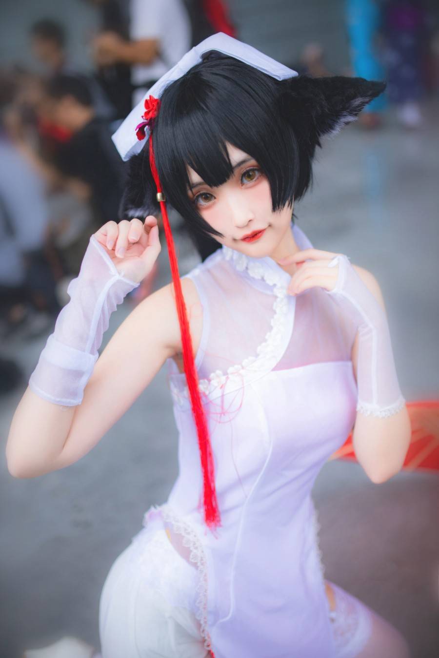 碧蓝航线 高雄旗袍cosplay Cn：未小寻(图6)