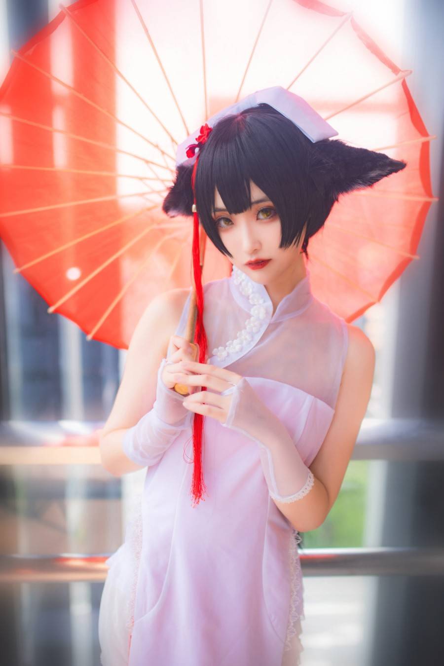 碧蓝航线 高雄旗袍cosplay Cn：未小寻(图8)
