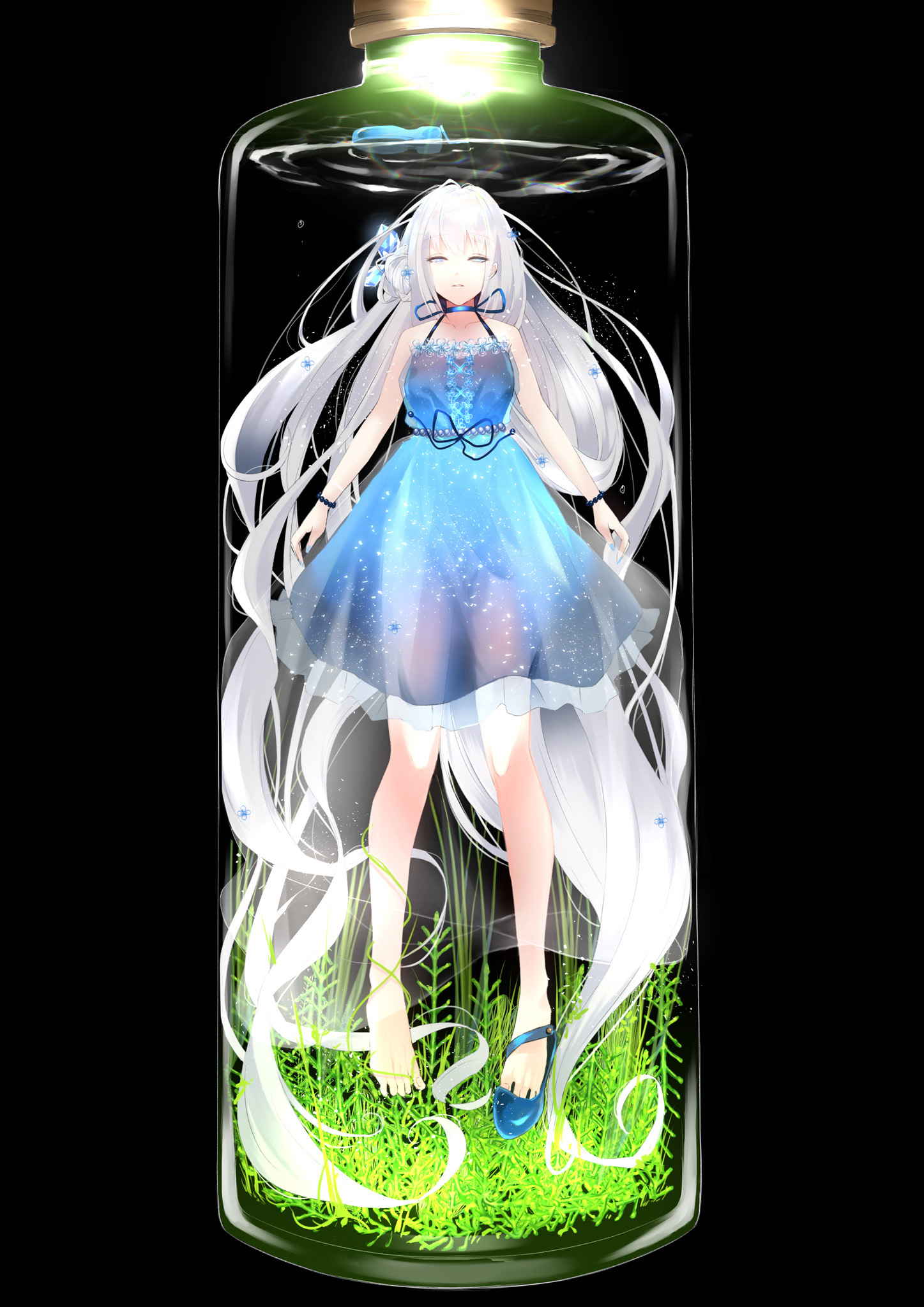 [Pixiv精选]瓶中之花。浮游花插画特辑(图3)