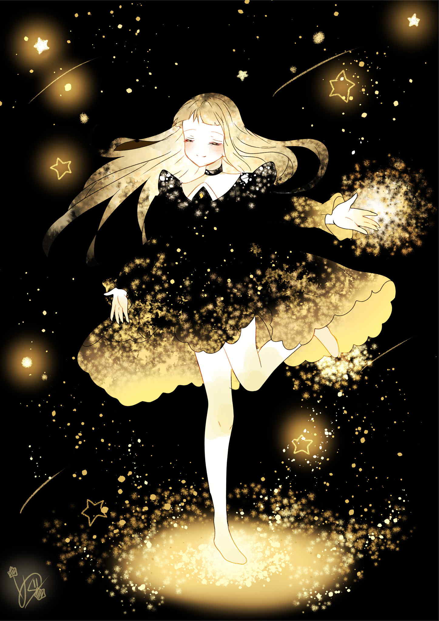 [Pixiv精选]身穿夜空。星空搭配插画特辑(图5)