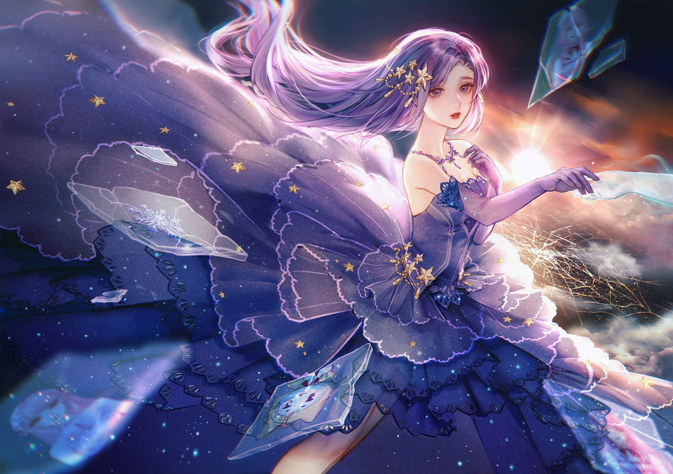 [Pixiv精选]身穿夜空。星空搭配插画特辑(图7)