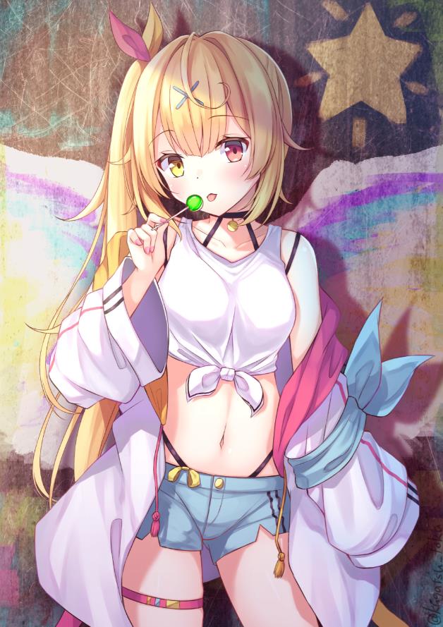 [Pixiv精选]展露夺目的双腿。热裤插画特辑(图2)