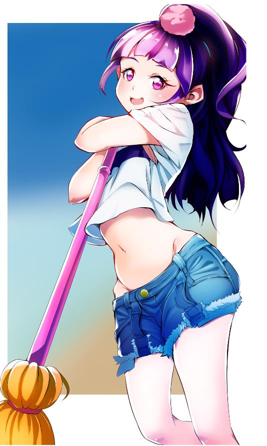 [Pixiv精选]展露夺目的双腿。热裤插画特辑(图4)