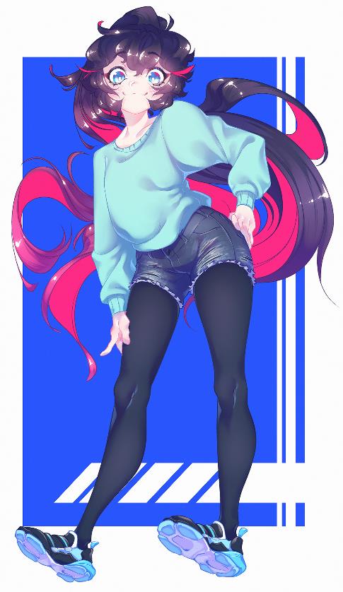 [Pixiv精选]展露夺目的双腿。热裤插画特辑(图8)