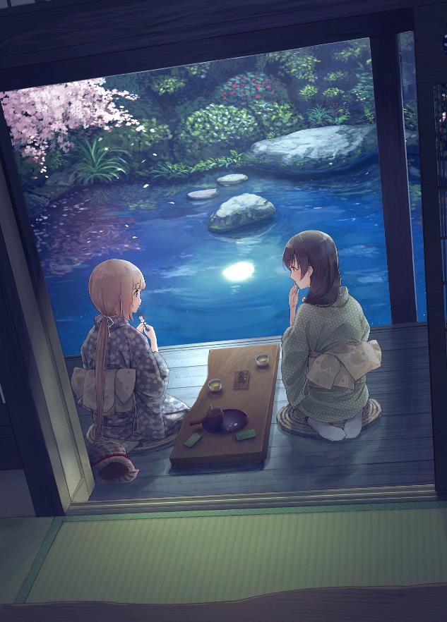 [Pixiv精选]感受四季风情。缘侧插画特辑(图2)