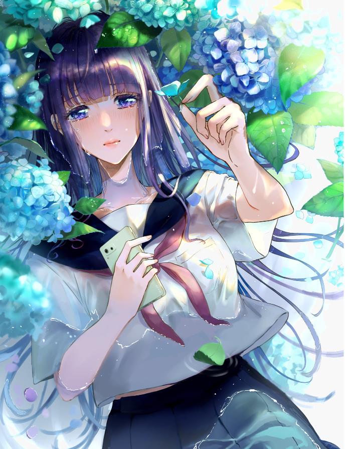 [Pixiv精选]雨天的缤纷花朵。紫阳花插画特辑(图3)