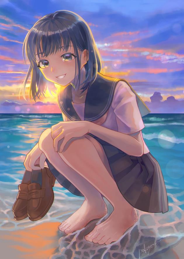 [Pixiv精选]学生制服的绝配！乐福鞋插画特辑(图4)