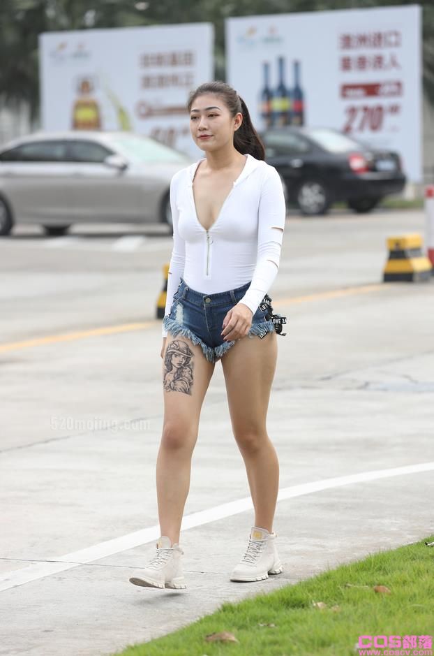 【街拍】牛仔短裤白色泳衣【166P-1.85G】(图6)
