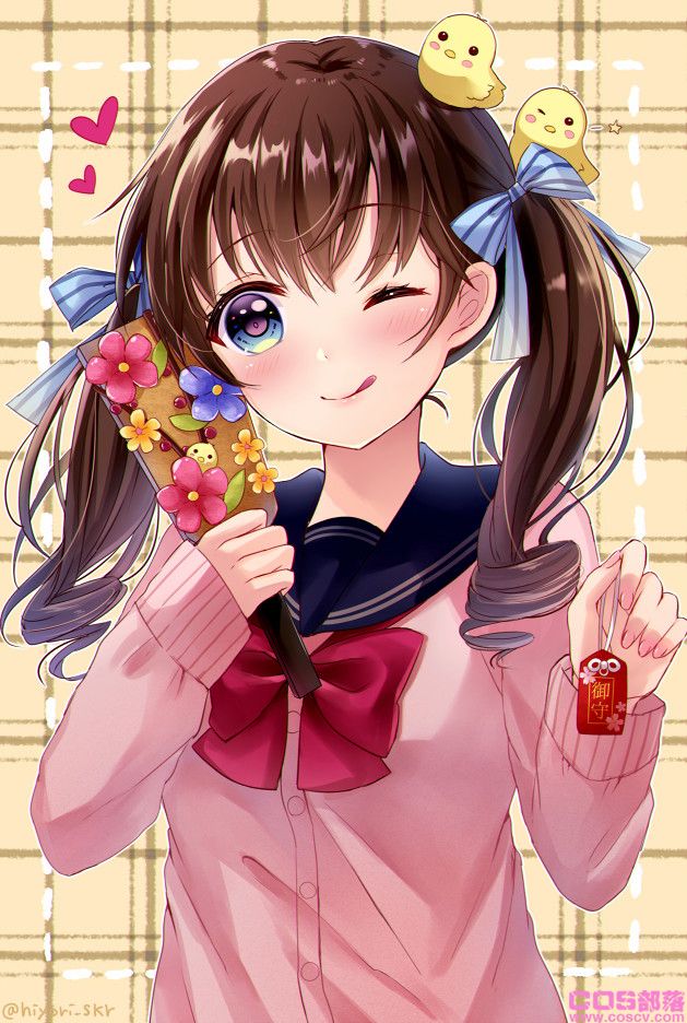 [动漫美图]看起来好柔软！棕发双马尾女孩插画特辑(图5)