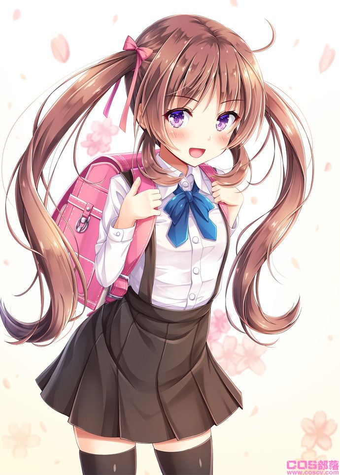 [动漫美图]看起来好柔软！棕发双马尾女孩插画特辑(图6)