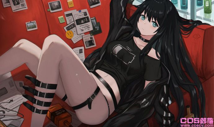 [动漫美图]黑亮柔顺!黑色长发女子插画特辑(图17)