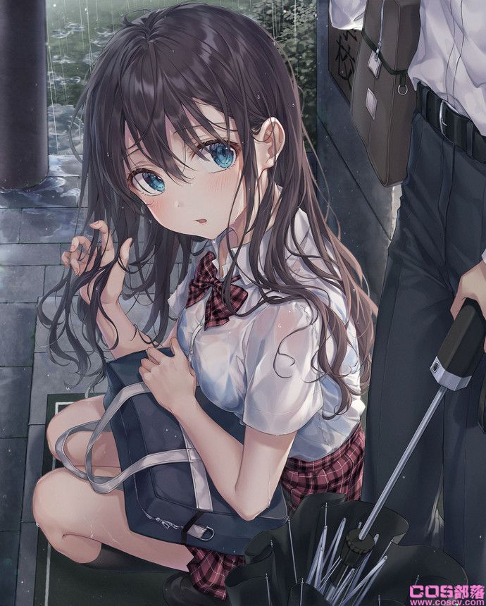 [动漫美图]黑亮柔顺!黑色长发女子插画特辑(图14)