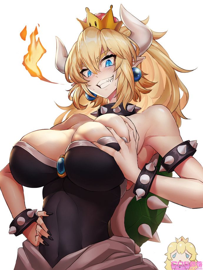 [动漫插画]超级马里奥公主库巴姬,敢不敢做成壁纸这大乳我爱了(图6)