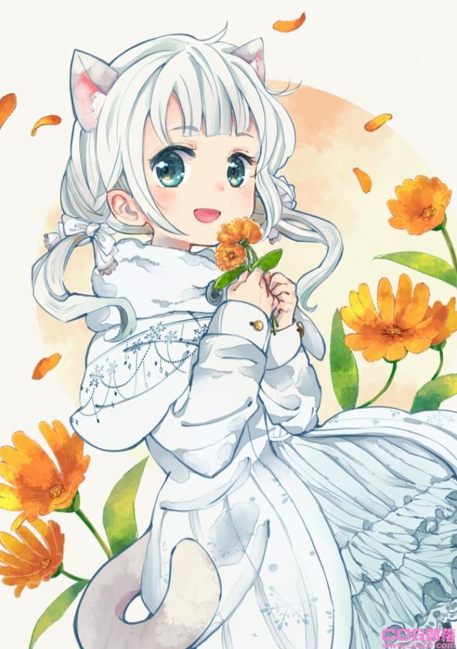 [Pixiv精选]自然垂下的发梢♡低双马尾女孩插画特辑(图7)