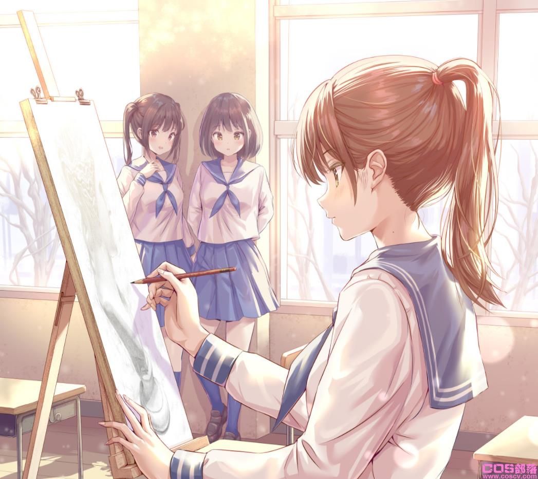 [Pixiv精选]追随她们的视线。女子侧脸插画特辑(图1)