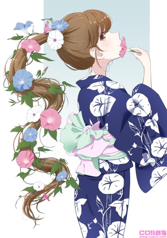 [Pixiv精选]于清晨盛开。牵牛花与女孩插画特辑(图6)