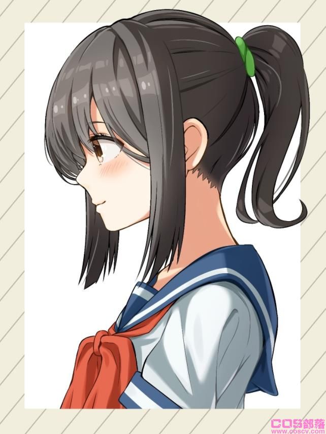 [Pixiv精选]惹人喜爱的摇曳小尾巴。马尾辫制服女子插画特辑(图8)