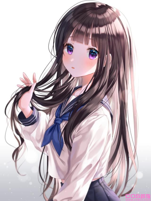 [Pixiv精选]乌黑亮丽。黑长直女子插画特辑(图6)