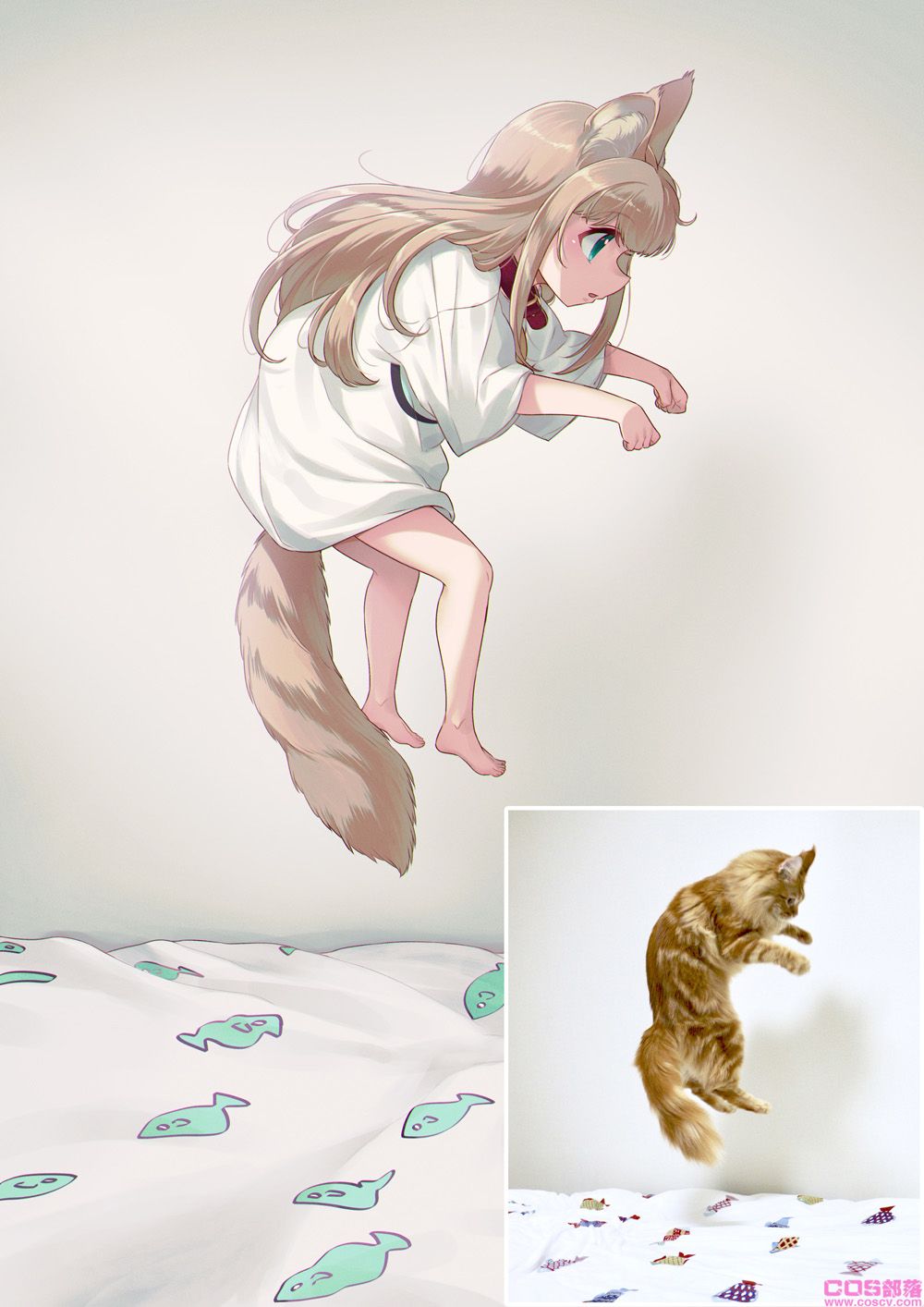 真有此猫！日本插画家40原《将喵星人萝莉化》猫娘就是它的化身！(图15)