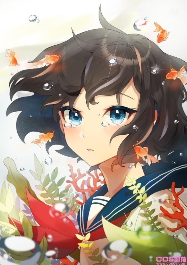 [Pixiv精选]苍蓝的世界。水中插画特辑(图2)